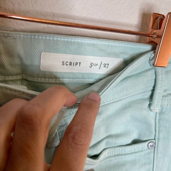 Anthropologie pilcro mint colored script jeans - Picture 5 of 10